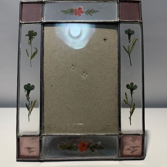 Floral Stained Glass Picture Frame - Picture 2 of 8